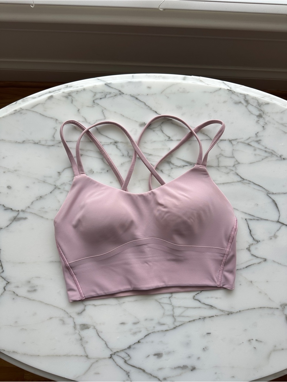 lululemon athletica Pale Pink Strappy Sports Bra